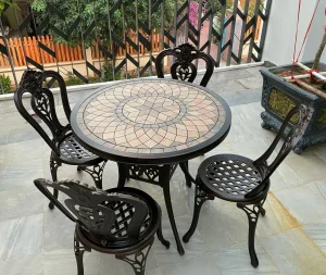 Bộ Bàn Ghế Sân Vườn Mặt Đá D84 4 ghế