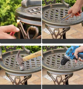 Bộ Bàn Ghế Sân Vườn Mặt Đá D84 4 ghế