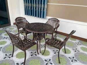 Bàn Ghế Nhôm Đúc Ngoài Trời BA-D90T