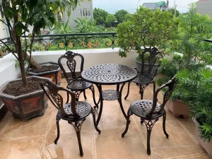 Bàn Ghế Sân Vườn Ngoài Trời D78