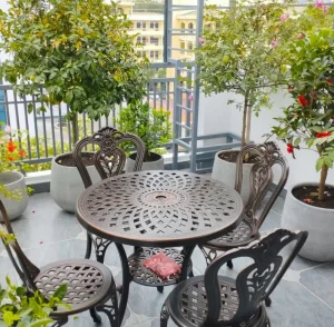 Bàn Ghế Sân Vườn Ngoài Trời D78