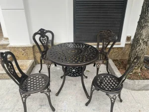 Bàn Ghế Sân Vườn Ngoài Trời D78