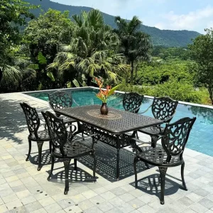 Bàn Ghế Sân Vườn Ngoài Trời D175 – 6GLCT