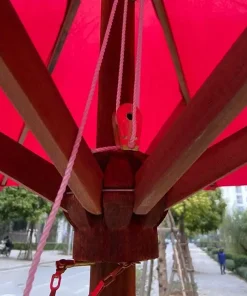 Ô dù Siêu Thị Nội Thất Nhập Khẩu chính tâm cán gỗ 3m màu đỏ