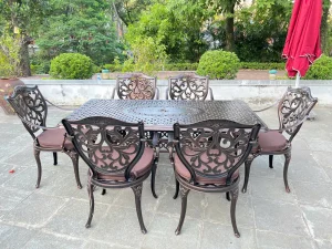 Bộ Bàn Ghế Sân Vườn D175 6 Ghế Lá