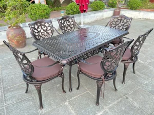 Bộ Bàn Ghế Sân Vườn D175 6 Ghế Lá