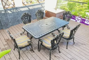 Bàn Ghế Sân Vườn Nhôm Đúc D175-TCD