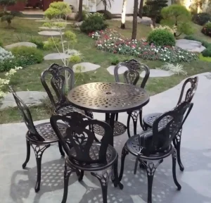 Bộ Bàn Ghế Nhôm Đúc Sân Vườn D78 6 Ghế