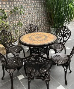 Bàn Ghế Sân Vườn Ngoài Trời Mặt Đá D94