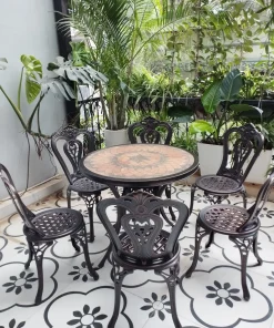 Bàn Ghế Sân Vườn Ngoài Trời Mặt Đá D94