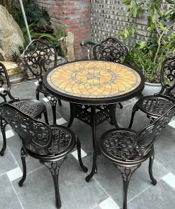 Bàn Ghế Sân Vườn Ngoài Trời Mặt Đá D94