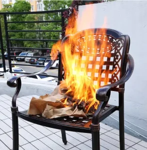 Bộ Bàn Nhôm Đúc Mặt Đá Vuông D90