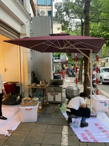 Ô dù lệch tâm vuông 3M màu đỏ