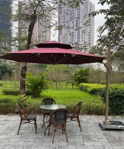 Dù lệch tâm tròn 3m hợp kim nhôm màu xanh