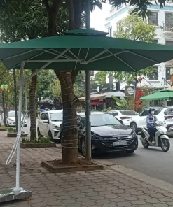 Ô dù hòa phát lệch tâm vuông 3m màu xanh