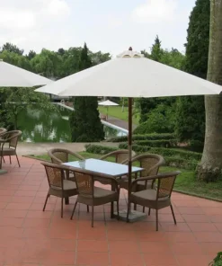 Ô dù hòa phát chính tâm sắt 3m màu đỏ