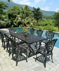 Bộ Bàn Ghế Sân Vườn Nhôm Đúc HCN-2M