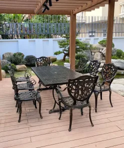 Bộ Bàn Ghế Sân Vườn Nhôm Đúc HCN-2M