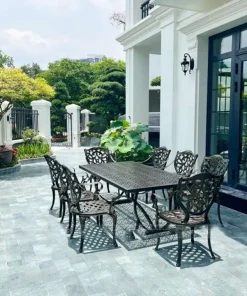 Bộ Bàn Ghế Sân Vườn Nhôm Đúc HCN-2M