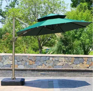 Dù lệch tâm tròn 3m hợp kim nhôm màu xanh