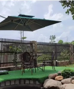 Dù hòa phát lệch tâm hệ nâng hạ màu xanh