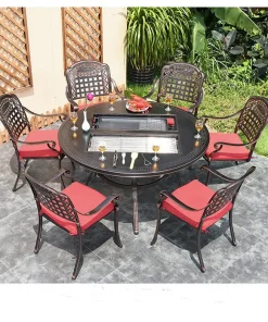 Bàn Ghế Sân Vườn Có Lò Nướng LNT136-2