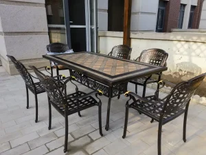 Bàn Ghế Sân Vườn Nhôm Đúc BA-MĐ150