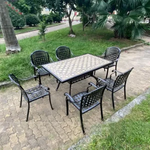 Bộ Bàn Ghế Sân Vườn Nhôm Đúc BA-MĐ150