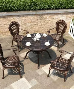 Bộ Bàn Ghế Sân Vườn Nhôm Đúc Nhập Khẩu D100-ML