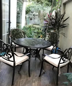 Bộ Bàn Ghế Sân Vườn Nhôm Đúc Nhập Khẩu D100-ML