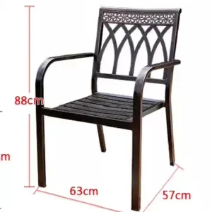 Bàn Ghế Ngoài Trời Nhôm Đúc Vuông