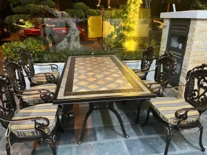 Bàn Ghế Sân Vườn Ngoài Trời Hợp Kim Nhôm