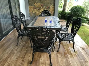 Bàn Ghế Sân Vườn Ngoài Trời Hợp Kim Nhôm