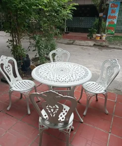Bộ Bàn Ghế Nhôm Đúc Ngoài Trời