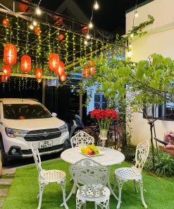 Bộ Bàn Ghế Nhôm Đúc Ngoài Trời