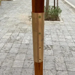 Ô dù chính tâm cán gỗ 3m màu đỏ