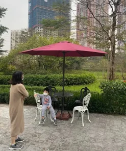Ô dù hòa phát chính tâm sắt 3m màu đỏ