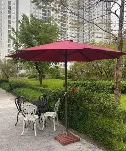Ô dù hòa phát chính tâm sắt 3m màu đỏ