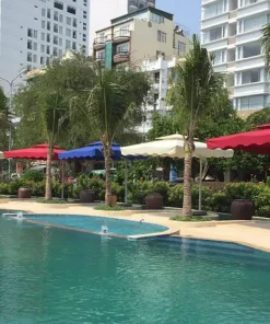 Ô hòa phát lệch tâm vuông 2m5 màu xanh