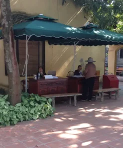 Ô dù hòa phát lệch tâm vuông 2m5 màu đỏ