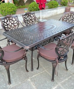 Bộ Bàn Ghế Sân Vườn D175 6 Ghế Lá