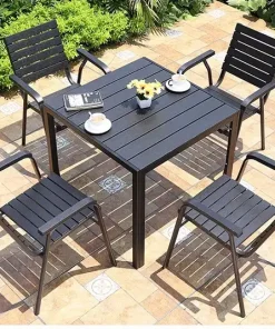 Bộ Bàn Ghế Ngoài Trời D80- Polywood