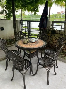 Bàn Ghế Sân Vườn Ngoài Trời Mặt Đá D94