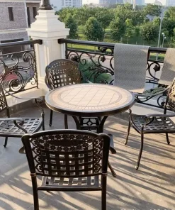 Bàn Ghế Sân Vườn Nhôm Đúc-BA-MĐ-T84